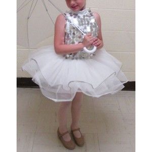 Revolution Child Brazzle Dazzle Day White Sequin Dance Costume Style 16992 Sz MC